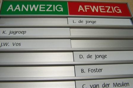 aan-afwezigheidsbord